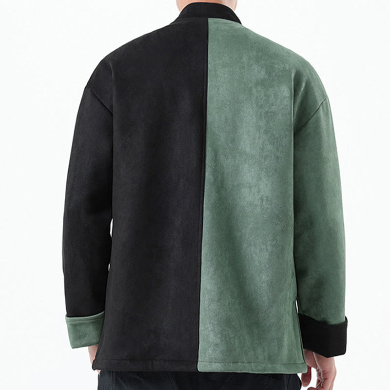Nimara Ritual Dragon Embroidery Casual Frog-button Cotton Men's Jacket Shirt Clothing