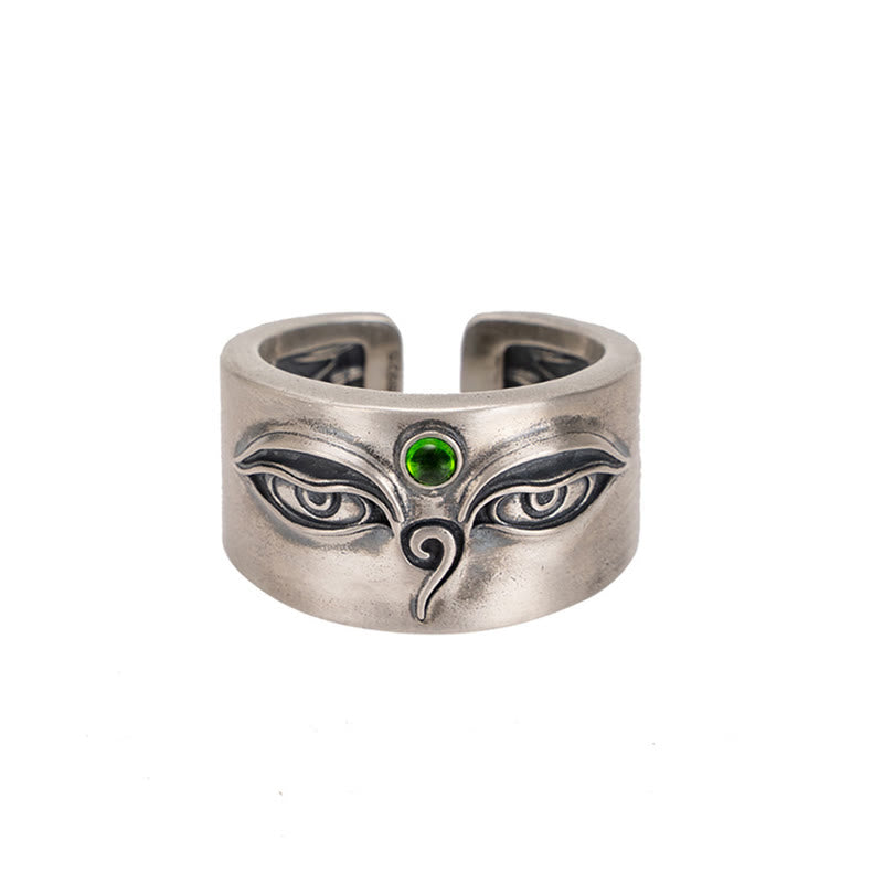 Nimara Ritual 925 Sterling Silver Bodhisattva Tara Calm Adjustable Ring