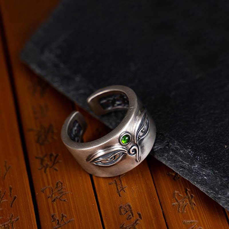 Nimara Ritual 925 Sterling Silver Bodhisattva Tara Calm Adjustable Ring