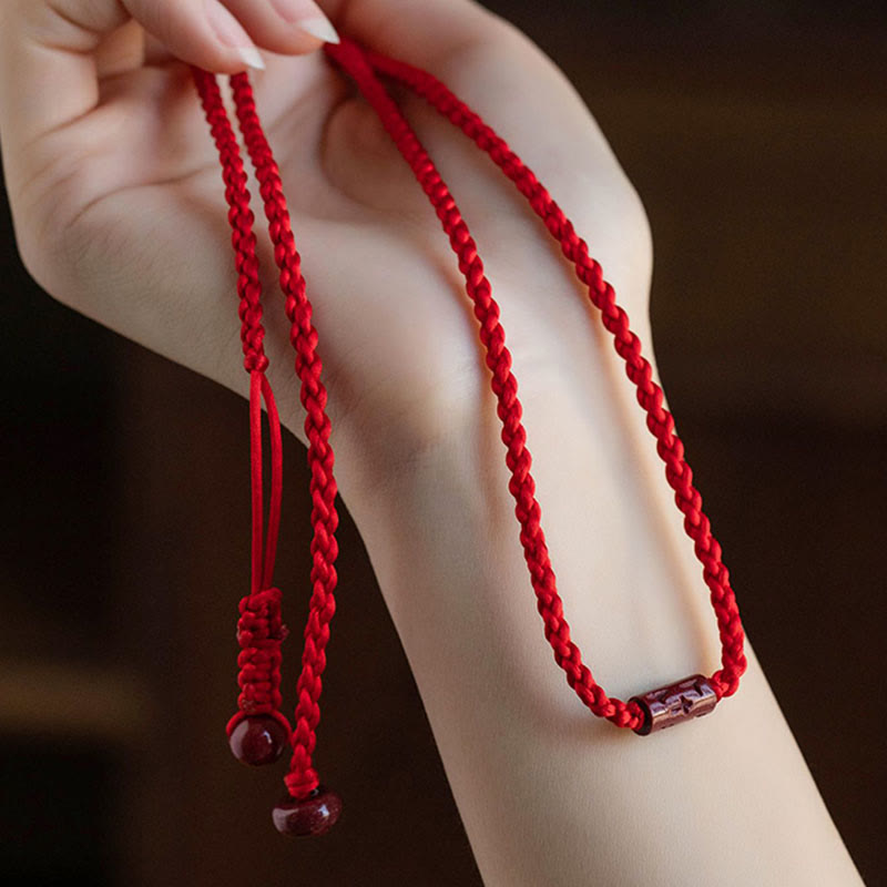 Nimara Ritual Natural Cinnabar Calm Blessing Red String Belly Chain