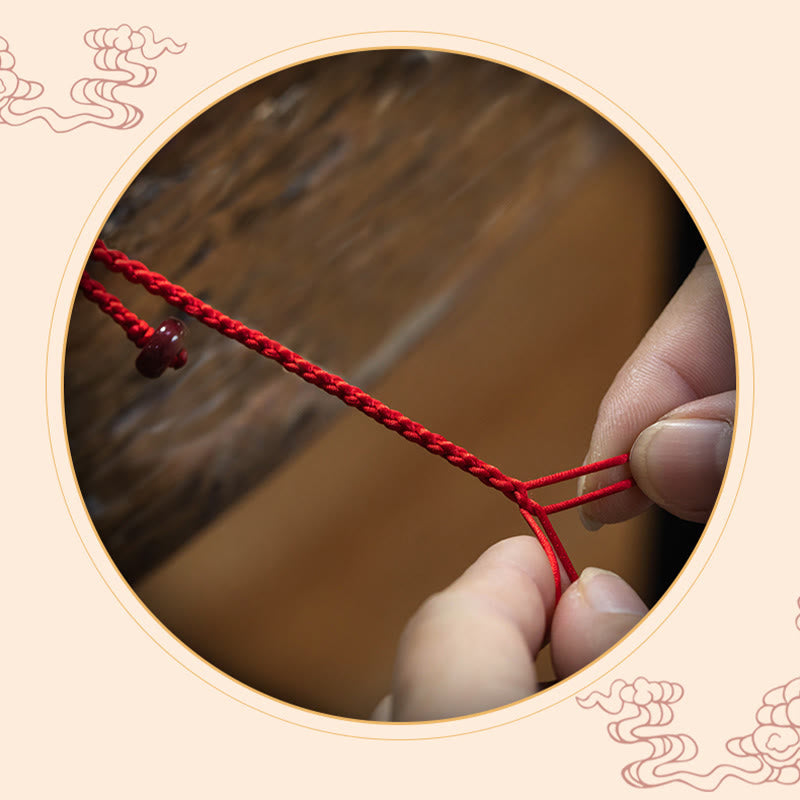 Nimara Ritual Natural Cinnabar Calm Blessing Red String Belly Chain