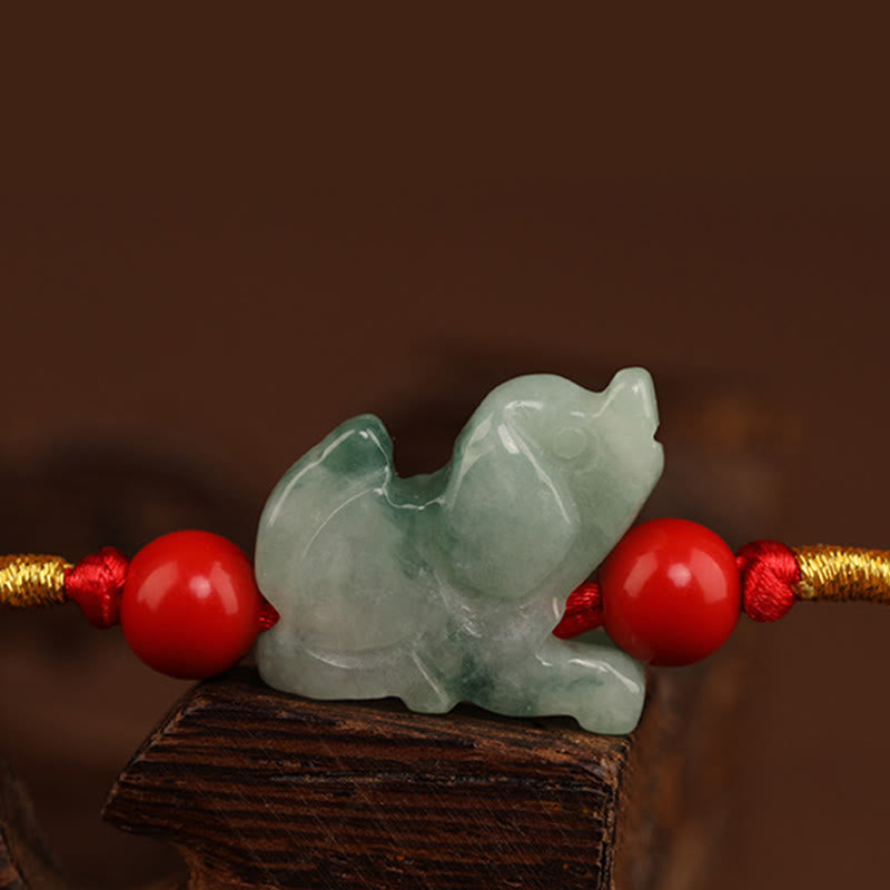 Nimara Ritual Jade Peace Buckle Blessing Red String Belly Chain