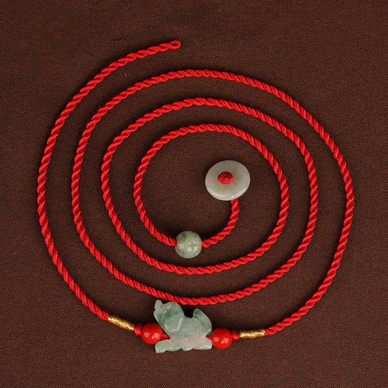 Nimara Ritual Jade Peace Buckle Blessing Red String Belly Chain