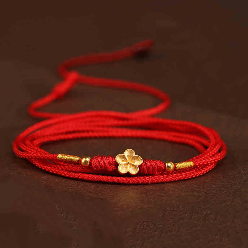 Nimara Ritual 999 Solid Gold Red String Belly Chain