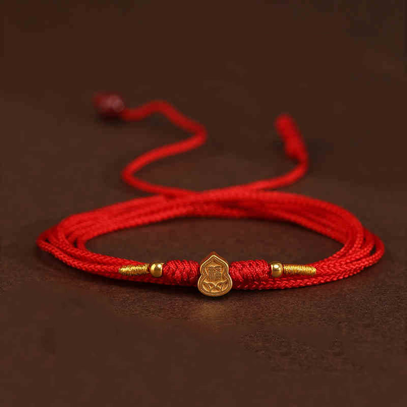 Nimara Ritual 999 Solid Gold Red String Belly Chain