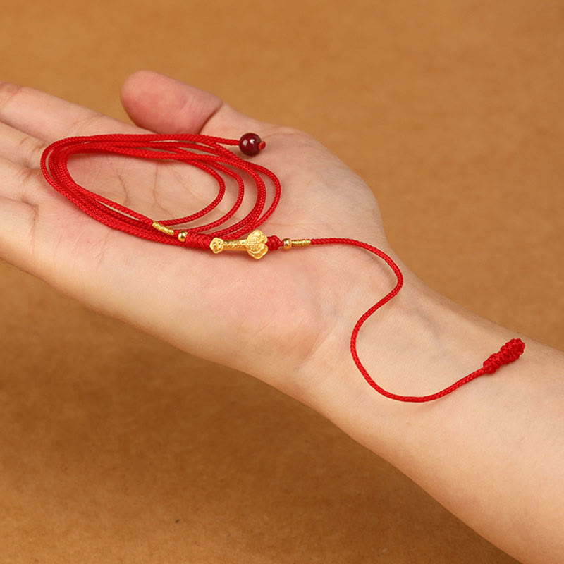 Nimara Ritual 999 Solid Gold Red String Belly Chain
