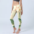 Nimara Ritual Lotus Flower Leaf Dragonfly Print Fitness Leggings Women's Yoga Pants