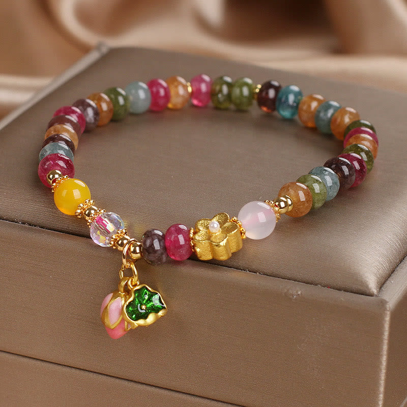 Nimara Ritual Tourmaline Lotus Seedpod Wisdom Bracelet