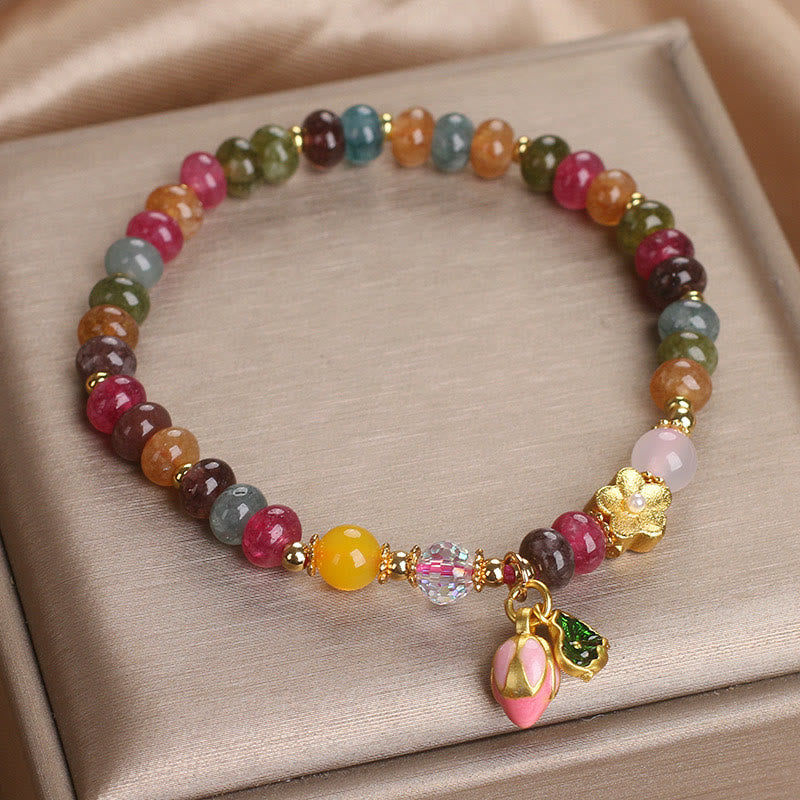 Nimara Ritual Tourmaline Lotus Seedpod Wisdom Bracelet