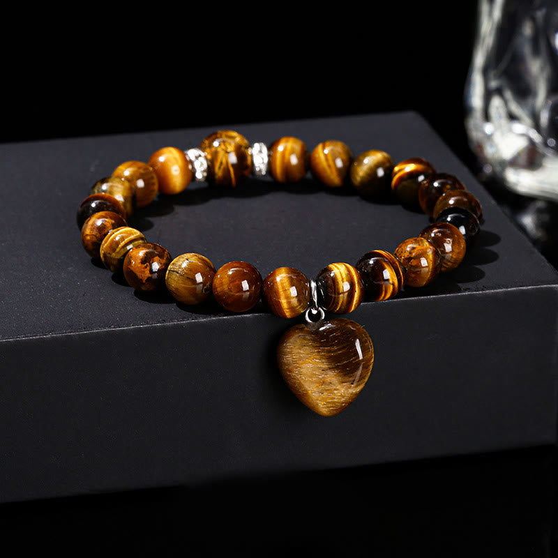 Nimara Ritual Various Crystal Green Aventurine Love Heart Balance Bracelet