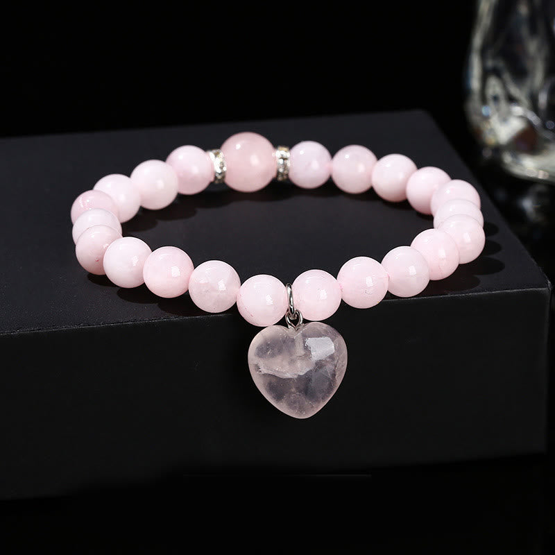 Nimara Ritual Various Crystal Green Aventurine Love Heart Balance Bracelet