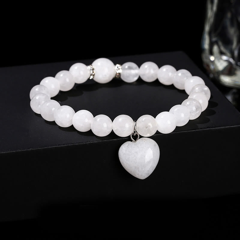 Nimara Ritual Various Crystal Green Aventurine Love Heart Balance Bracelet