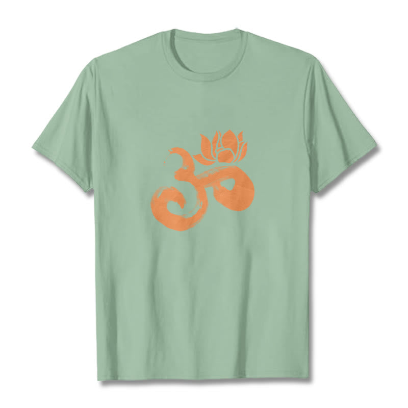 Nimara Ritual OM Lotus Flower Cotton Tee T-shirt