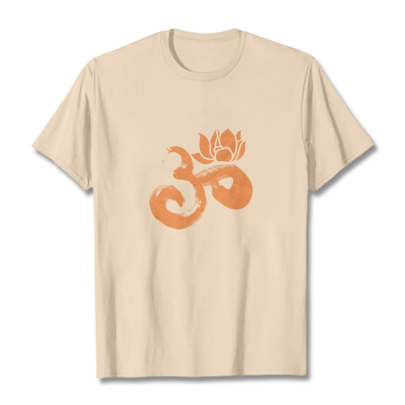 Nimara Ritual OM Lotus Flower Cotton Tee T-shirt