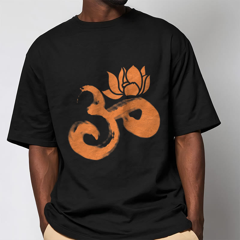 Nimara Ritual OM Lotus Flower Cotton Tee T-shirt