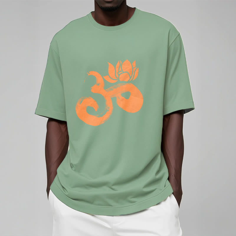 Nimara Ritual OM Lotus Flower Cotton Tee T-shirt