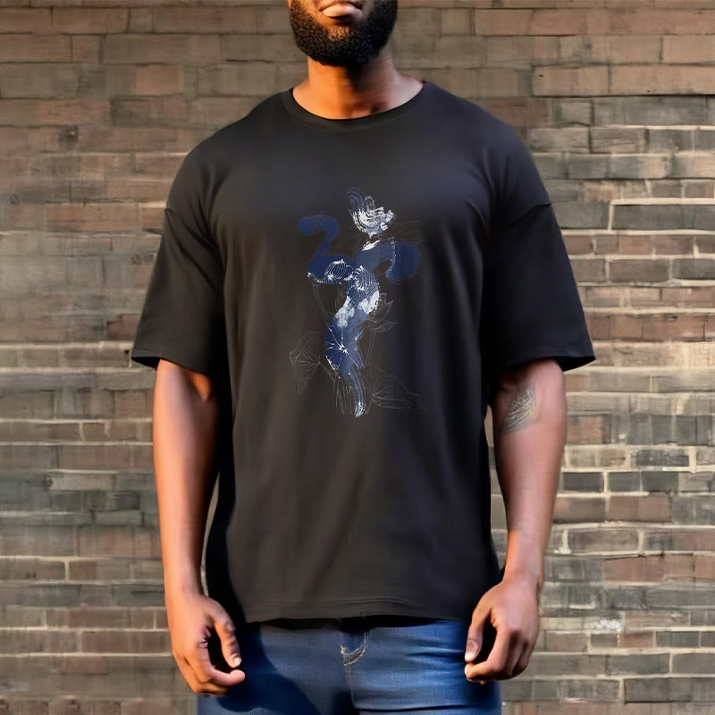 Nimara Ritual OM Lotus Flower Background Cotton Tee T-shirt