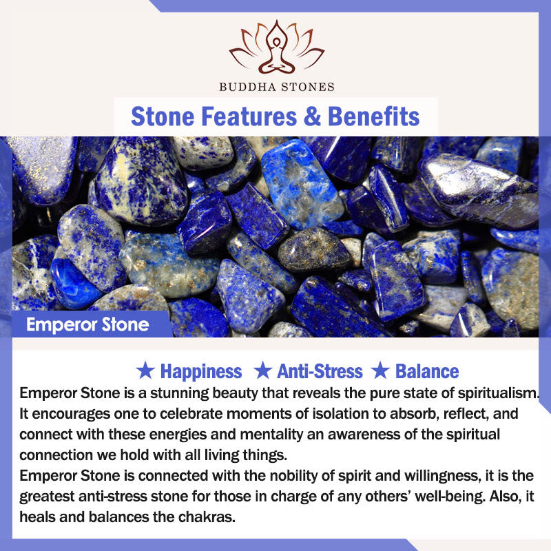 Nimara Ritual Emperor Stone Sodalite Gold Sheen Obsidian Balance Triple Wrap Bracelet