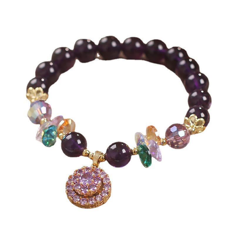 Nimara Ritual Amethyst Green Crystal Citrine White Crystal Spiritual Awareness Bracelet