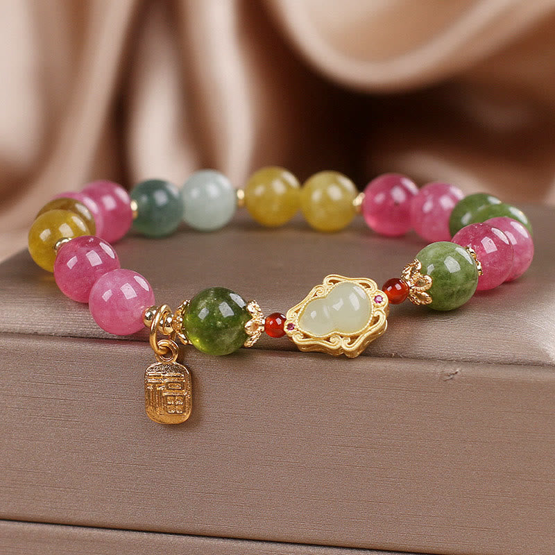 Nimara Ritual Tourmaline Fu Character Love Bracelet