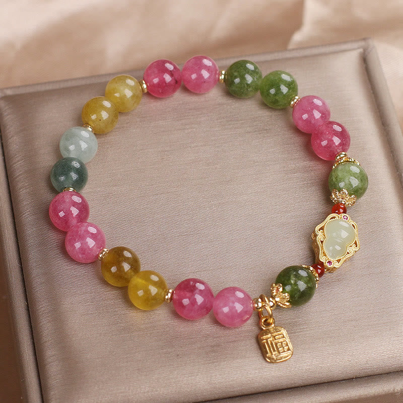 Nimara Ritual Tourmaline Fu Character Love Bracelet