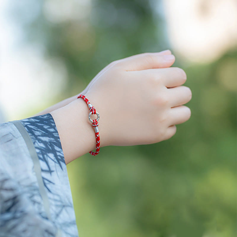 Nimara Ritual Red String 925 Sterling Silver Safe Luck Bracelet