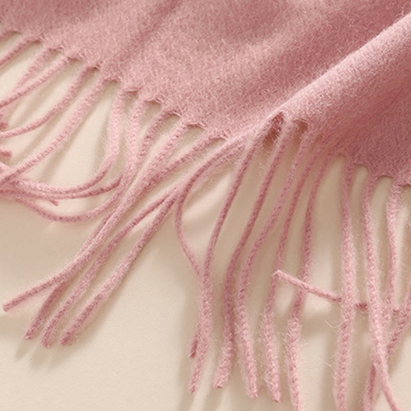 Nimara Ritual Wool Shawl Flowers Leaves Embroidery Tassel Winter Cozy Travel Scarf Wrap