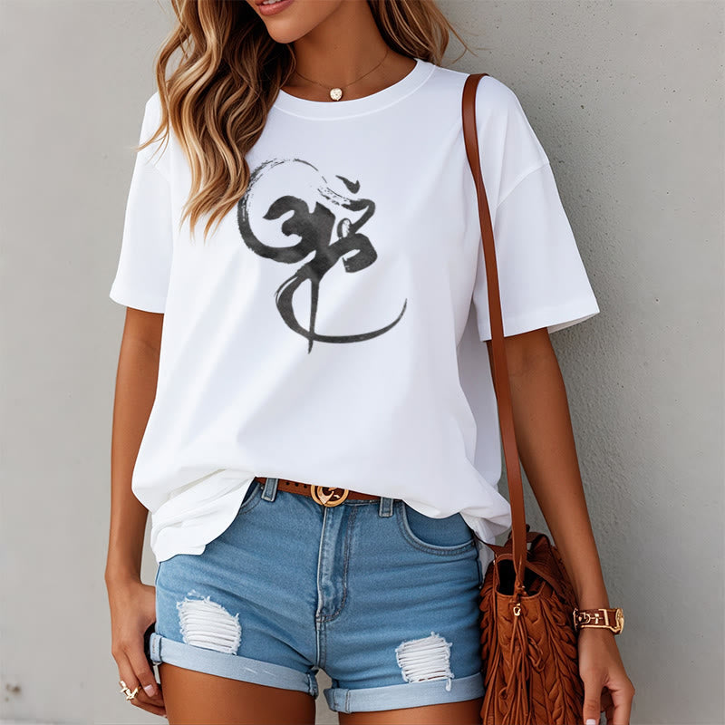 Nimara Ritual Om Design Cotton Tee T-shirt
