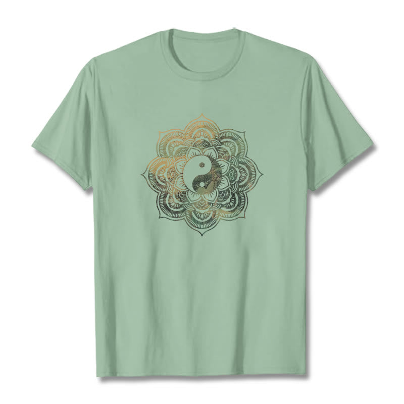 Nimara Ritual Mandala Yin Yang Cotton Tee T-shirt