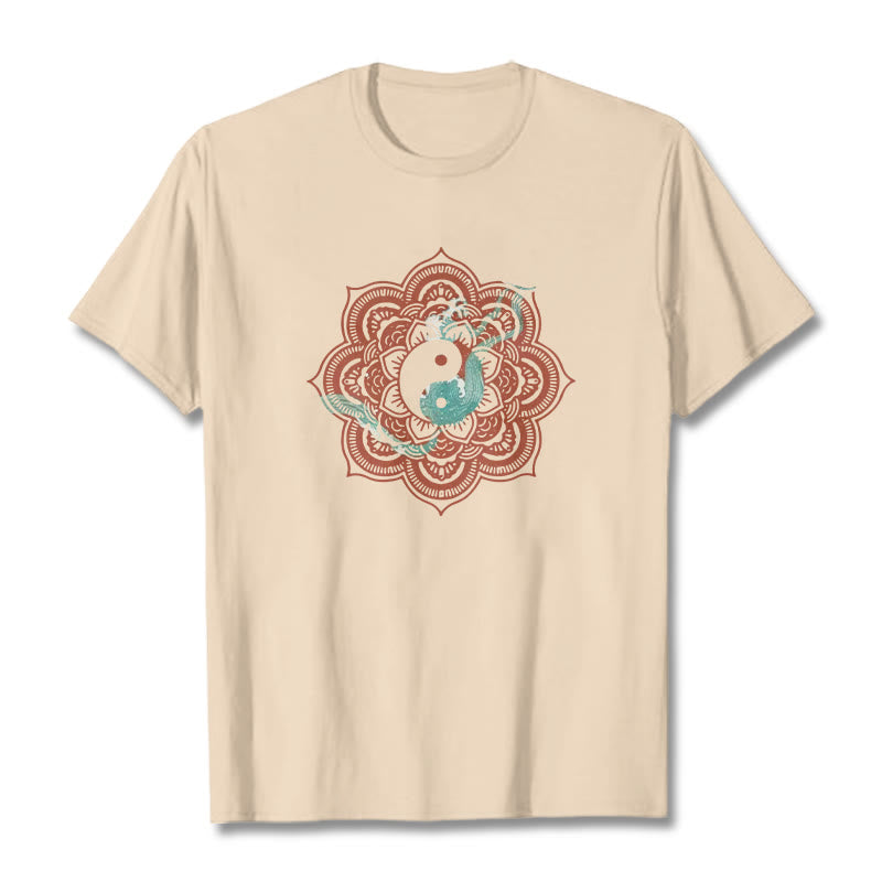Nimara Ritual Mandala Yin Yang Cotton Tee T-shirt