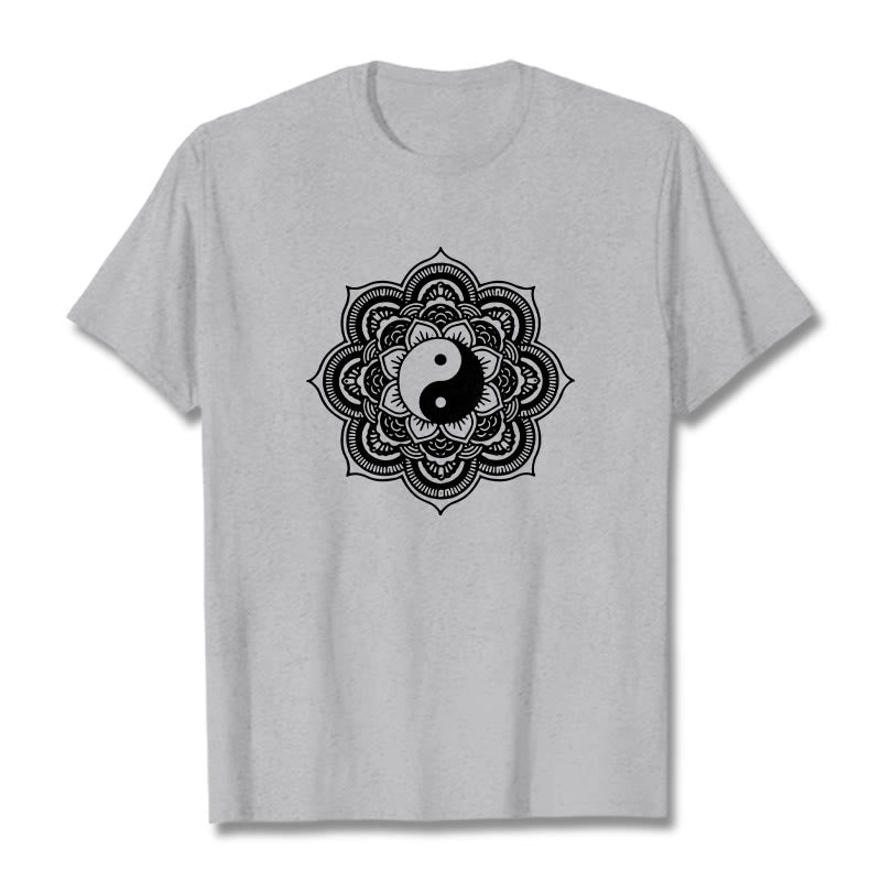 Nimara Ritual Mandala Yin Yang Cotton Tee T-shirt