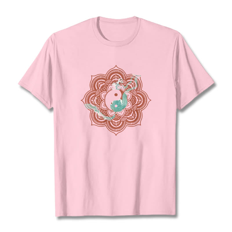 Nimara Ritual Mandala Yin Yang Cotton Tee T-shirt