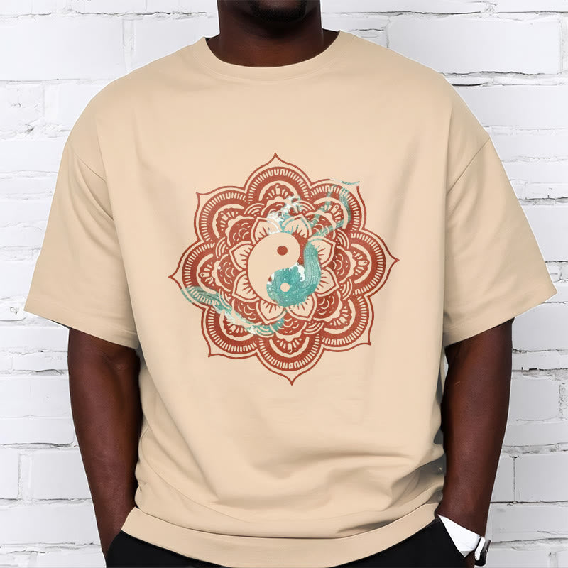 Nimara Ritual Mandala Yin Yang Cotton Tee T-shirt
