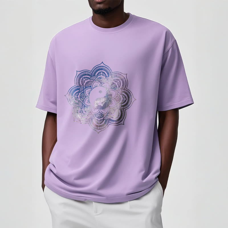 Nimara Ritual Mandala Yin Yang Cotton Tee T-shirt