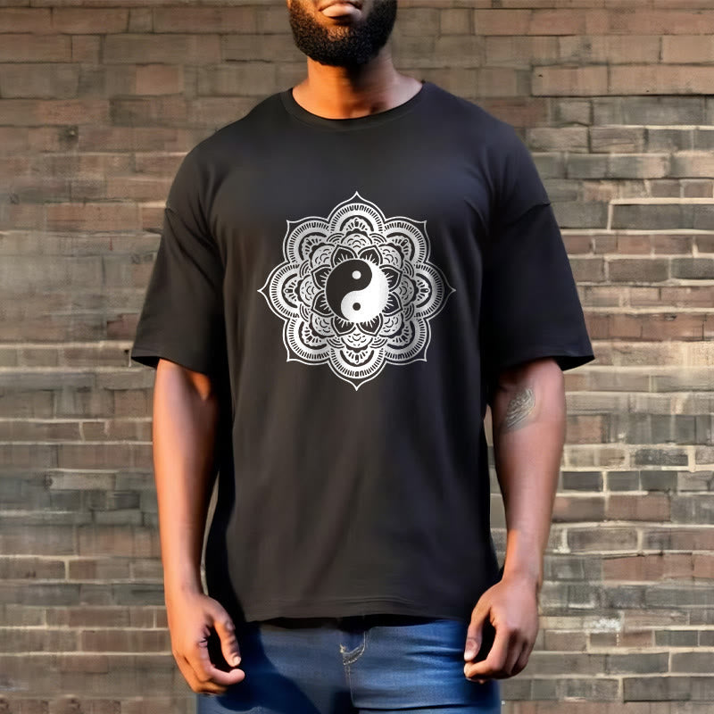 Nimara Ritual Mandala Yin Yang Cotton Tee T-shirt