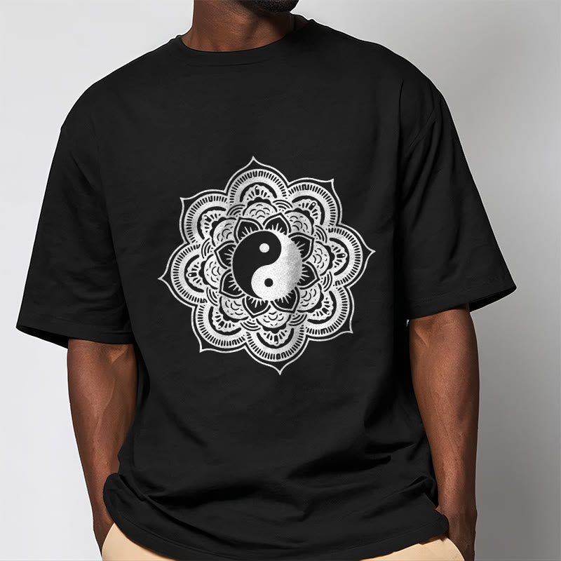 Nimara Ritual Mandala Yin Yang Cotton Tee T-shirt