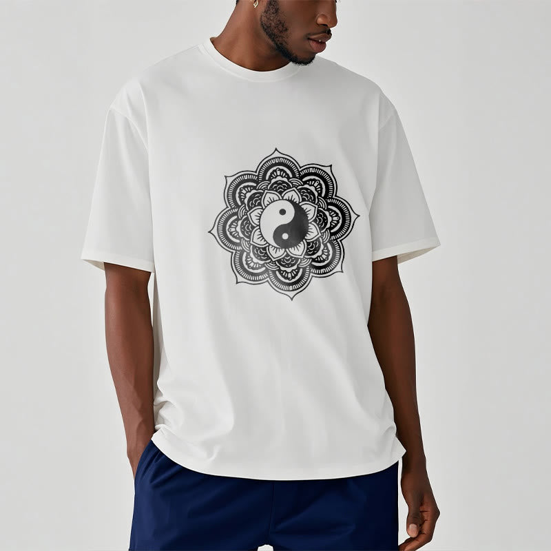 Nimara Ritual Mandala Yin Yang Cotton Tee T-shirt