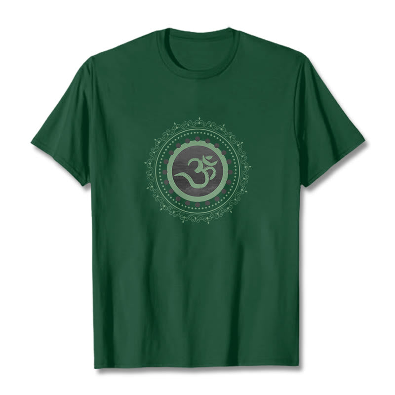 Nimara Ritual Om Mandala Pattern Cotton Tee T-shirt