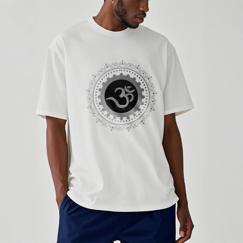 Nimara Ritual Om Mandala Pattern Cotton Tee T-shirt