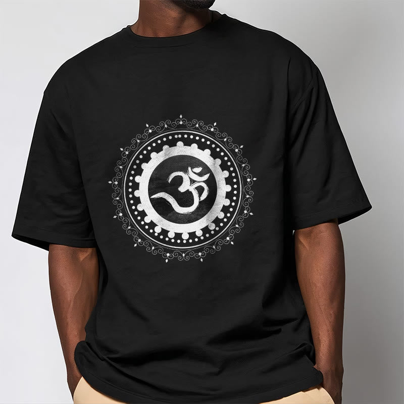Nimara Ritual Om Mandala Pattern Cotton Tee T-shirt