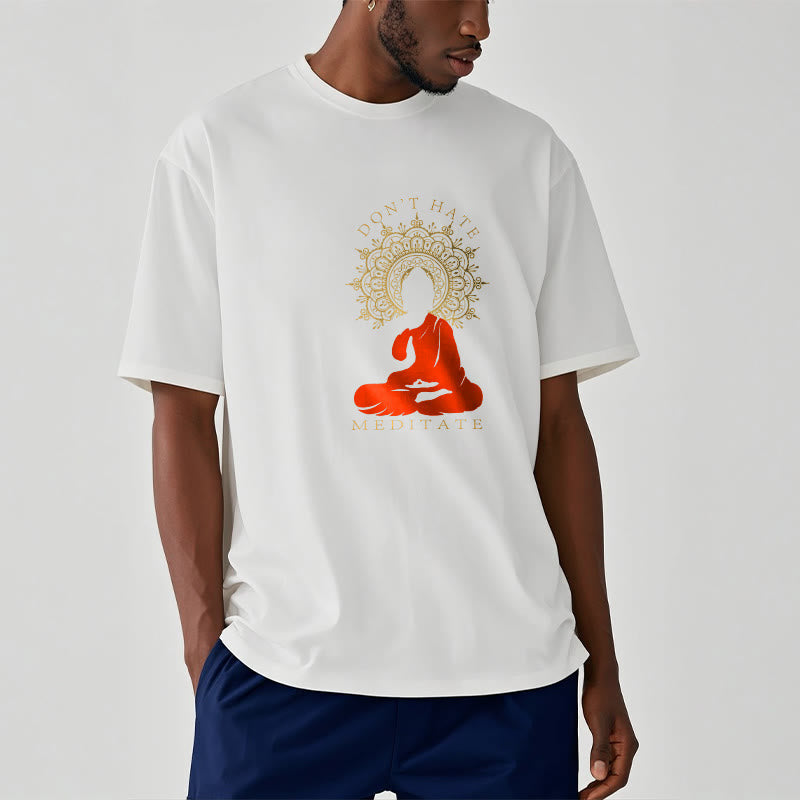 Nimara Ritual DON'T HATE MEDITATE Cotton Tee T-shirt
