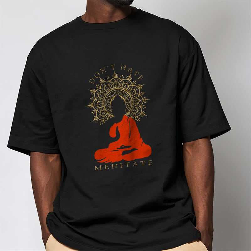 Nimara Ritual DON'T HATE MEDITATE Cotton Tee T-shirt