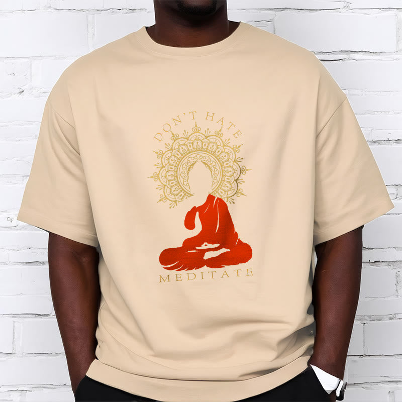 Nimara Ritual DON'T HATE MEDITATE Cotton Tee T-shirt