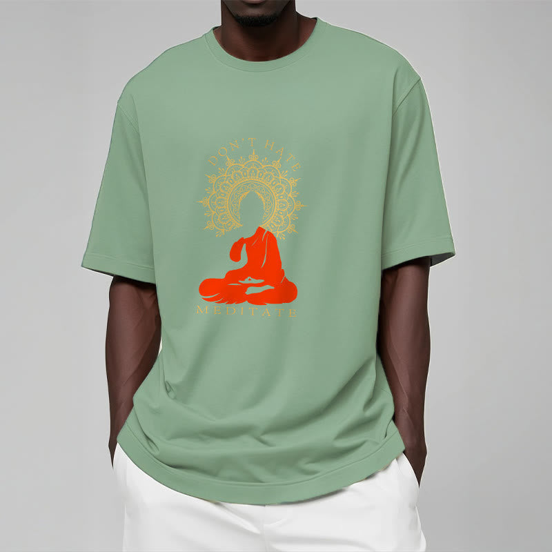 Nimara Ritual DON'T HATE MEDITATE Cotton Tee T-shirt