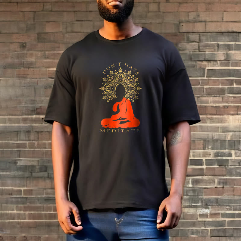 Nimara Ritual DON'T HATE MEDITATE Cotton Tee T-shirt