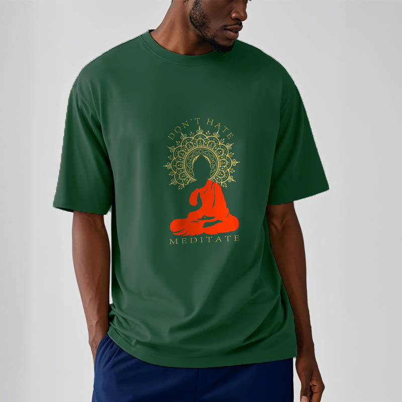 Nimara Ritual DON'T HATE MEDITATE Cotton Tee T-shirt