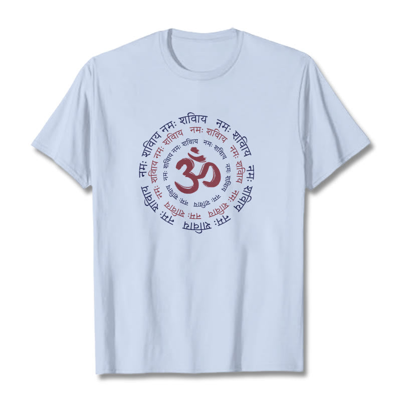Nimara Ritual OM Mantra Character Sanskrit Cotton Tee T-shirt