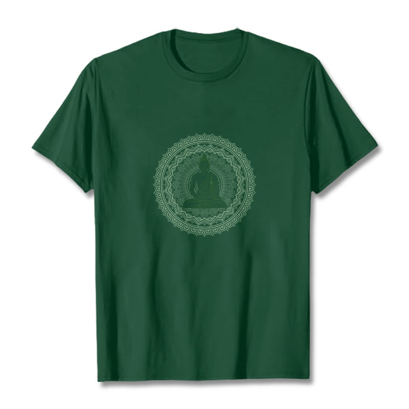Nimara Ritual Mandala Buddha Cotton Tee T-shirt