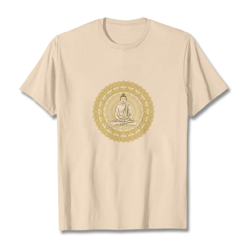 Nimara Ritual Mandala Buddha Cotton Tee T-shirt
