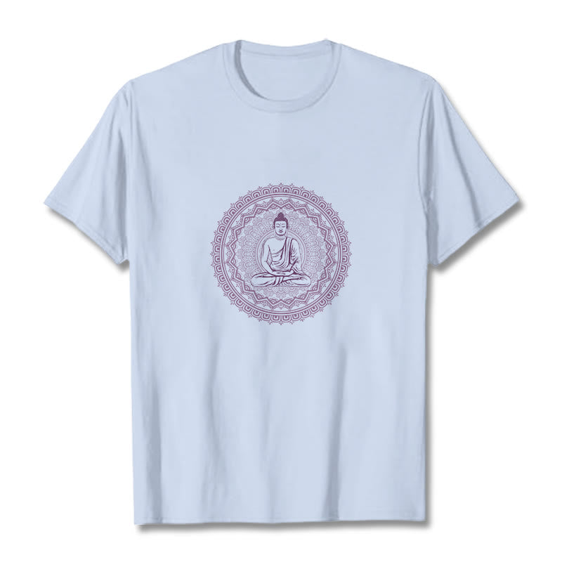 Nimara Ritual Mandala Buddha Cotton Tee T-shirt